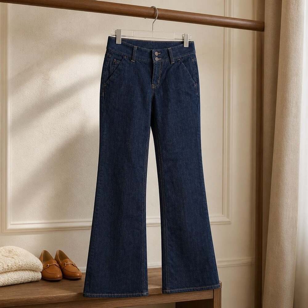 Old Navy Women's Dark Wash Flare Leg Jeans Size 2 Regular #1205